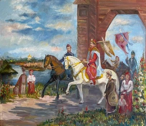 Oil painting by Ukrainian artist "Hetman Bohdan Khmelnytsky". Cossack. Original - Picture 1 of 8