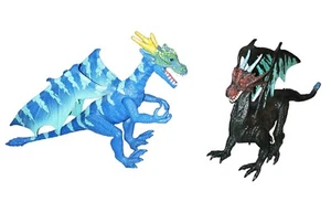 Figuras de acción de plástico Dragon Duo buen estado limpias posables VER NOTAS - Imagen 1 de 11