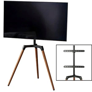 Hama Design Stojak na telewizor Sztaluga 32" do 65" Prawdziwe drewno Stojak podłogowy Stojak Stojak - Zdjęcie 1 z 9