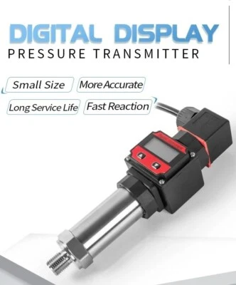 LCD Pressure Sensor Water Fuel Display G1/4 12-36v 4-20ma 0-1000bar Transmitter - Image 1 of 4