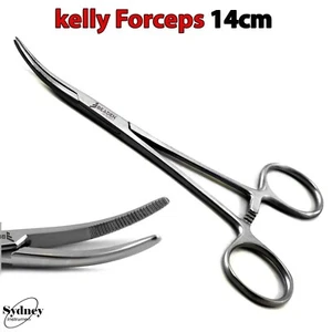 Kelly Locking Curved Forceps Artery Hemostat Veterinary Pet Grooming - Picture 1 of 3