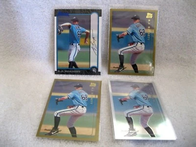 A.J. Burnett RC 1999 Bowman,Topps Traded,Topps Traded Chrome 4 Rookies-Marlins  - Image 1 of 4