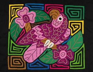 Lila Papagei Vogel Mola - Bild 1 von 10
