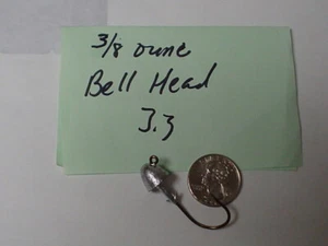 BELL HEAD JIG 3/8 OUNCE WITH 2/0  HOOK (10 COUNT PACK) - Picture 1 of 1
