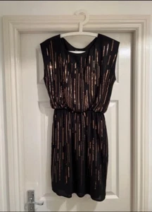 Spotlight by Warehouse schwarzes Paillettenkleid Größe 8 - Bild 1 von 5