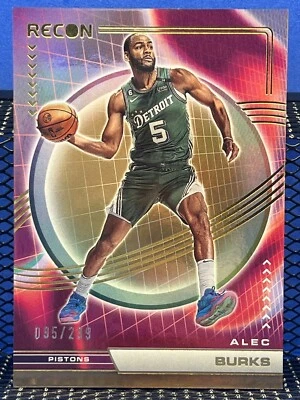 2022-23 Panini Recon ALEC BURKS Detroit Pistons Bronze Holo 095/299 - Image 1 of 2