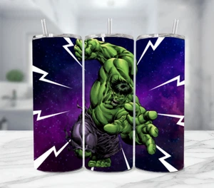 Vaso y pajita de metal Hulk Marvel Personaje Acero inoxidable 20 OZ Lightning Run - Imagen 1 de 4