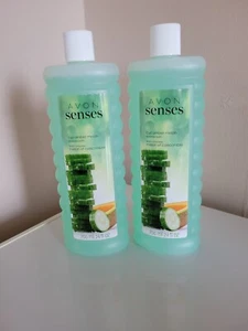 2 Avon Senses Cucumber Melon Bubble Bath 24 oz. - Picture 1 of 1