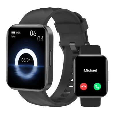 Reloj Inteligente para Mujer Hombre Reloj Impermeable Compatible con Teléfonos iPhone/Android Foto 1 de 4