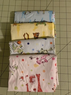 4 Spring Poly Cotton Fat Quarters 18”x22” New  - Image 1 of 4