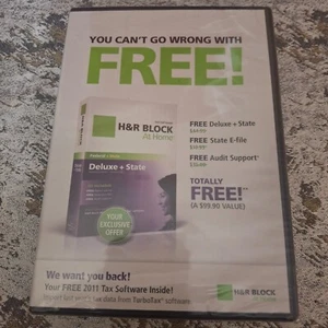 H&R Block At Home 2011 Deluxe Federal & State Tax Software Sealed **READ** - Picture 1 of 7