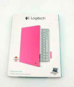 Logitech Keybord Folio für iPad 2 / iPad / Tastatur-Case mit Bluetooth NEU Pink - Picture 1 of 6
