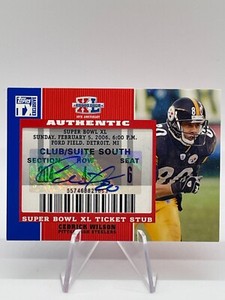 2007 Topps TX Exclusive Super Bowl Ticket Stubs Auto Cedrick Wilson #SB-CW Auto