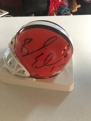 Braylon Edwards Signed Cleveland Browns Mini Helmet PSA - Image 1 of 4