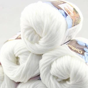 Sale New 3 SkeinsX50g Soft 100% Cotton Chunky Super Bulky Hand Knitting Yarn 01 - Picture 1 of 3
