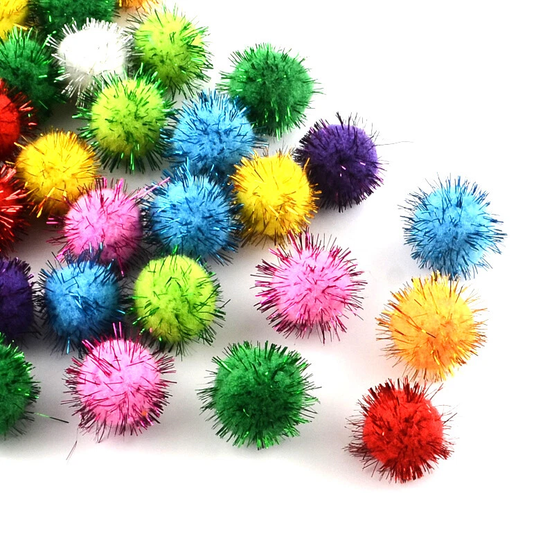 1000pcs Handmade DIY Doll Craft Pom Pom Yarn Pom Pom Balls For Decoration 15mm - Image 1 of 2