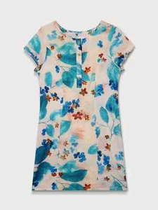 Summer Floral Short Sleeve Short Shift Dress - Casual, soft, romantic. All sizes - Picture 1 of 12