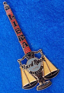 LAS VEGAS HOTEL BIRTHDAY LIBRA SCALES ZODIAC STAR SIGN GUITAR Hard Rock Cafe PIN - Picture 1 of 1