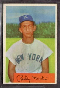 1954 Bowman Set-Break # 145 Billy Martin EX-EXMINT *JAYSACE* - Picture 1 of 2