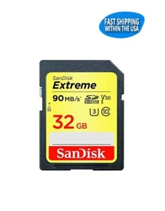 Tarjetas de memoria Sandisk Extreme SD de 32 GB para cámara/cámara de trail/computadoras - Imagen 1 de 5