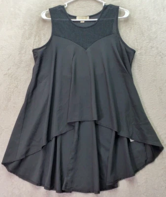 Regata feminina Nicki Minaj grande preta malha poliéster sem mangas gola redonda - Imagem 1 de 4