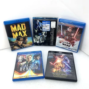 Set of 5, Blu-Ray Sci-Fi Lot, Star Wars Star Trek Transformers Mad Max - Picture 1 of 12