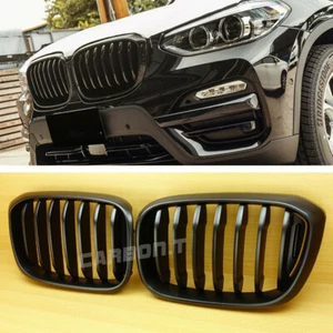 Matte Black For BMW X4 G02 / X3 G01 SUV Front Kidney Grille Grill 2019 - Picture 1 of 9