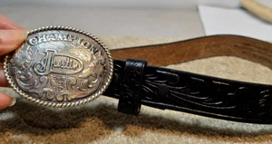 Justin Boys CHAMPION Top Grain Brown Leather Belt Made in USA Size 26 - Picture 1 of 19