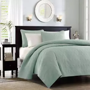 Madison Park Bedding Sets Machine Washable Polyester Full/Queen Seafoam 3 Piece - Picture 1 of 7