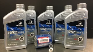 5QT Genuine Honda 0W-20 Full Synthetic Oil Change Kit w/A02 Filter and Washer - Picture 1 of 1