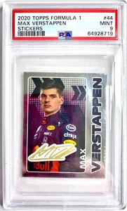 2020 Topps Formula 1 F1 Max Verstappen Stickers #44 PSA 9 MINT - Picture 1 of 12
