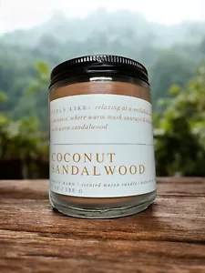 Bath & Body Works Coconut Sandalwood Single Wick MasonJar Candle 7 oz New - Picture 1 of 1