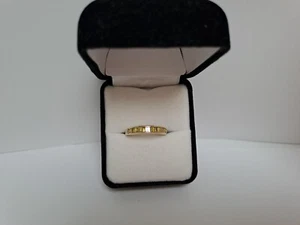 9k Yellow Diamond Eternity Band Ring Size M - Picture 1 of 5