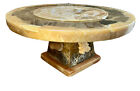 Hand-Carved Round Stone Coffee Table Pick-up Only MA
