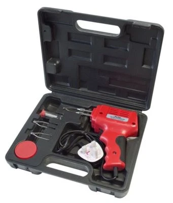 PISTOLA SOLDADOR 175W HIERRO Y 3 PUNTAS EN ESTUCHE DE ALMACENAMIENTO HOBBY MANUALIDADES SOLDADURA HB328 Foto 1 de 2