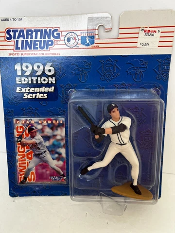 Starting Lineup 1996 Extended Series Chad Curtis Detroit Figure and Card NEW Cover