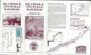 1990 Oil City Pa Oil City & Titusville Railroad 8 Page Brochure + 2 Inserts----- - Picture 1 of 3