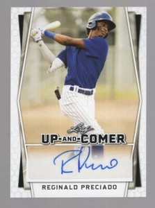 REGINALD PRECIADO 2022 LEAF UP AND COMER ROOKIE RC AUTO **CHICAGO CUBS** SP - Picture 1 of 2