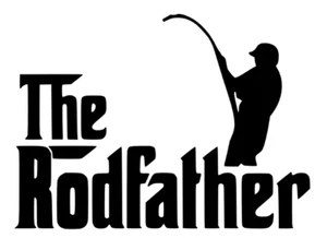 The Rod-Farther Vinyl Graphic Sticker CAR/VAN/BOX!!! FUNNY/JOKE!!! fishing - Imagen 1 de 2