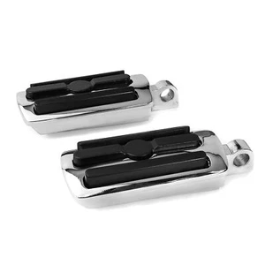 Krator Chrome Foot Pegs Compatible with Harley Davidson Bikes - Picture 1 of 6