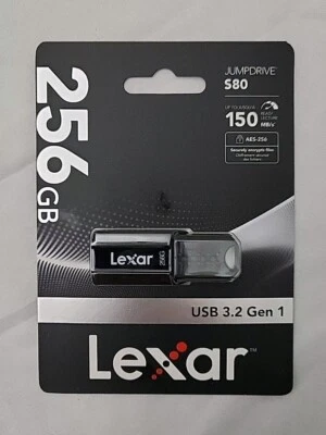 Lexar LJDS080256G-BNBNU 256gb Jumpdrive S80 Usb 3.1 Flash Drive Black - Image 1 of 2