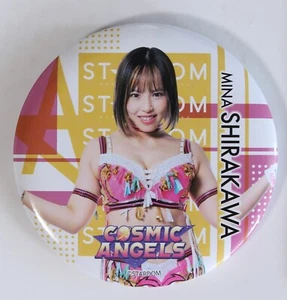 MINA SHIRAKAWA (Type B) - COSMIC ANGELS - Woman's Pro Wrestling STARDOM Can Badg - Picture 1 of 3