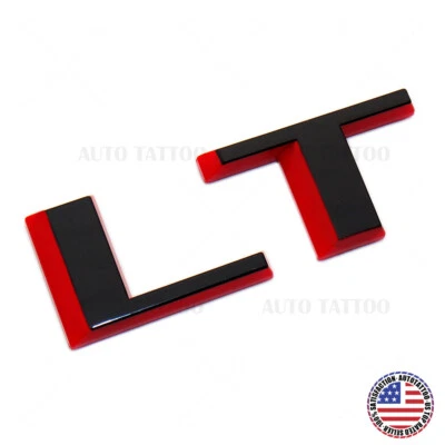 Silverado 1500 Redline 19-22 puerta trasera LT letra logotipo emblema insignia negro y rojo Foto 1 de 4