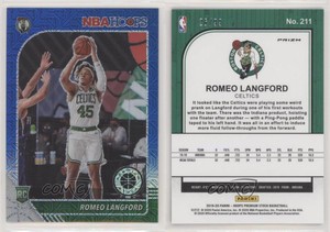 2019 Panini NBA Hoops Premium Stock Blue Mojo Prizm /99 Romeo Langford Rookie RC