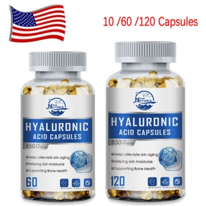 Hyaluronsäure Kapseln 850mg Unterstützung Gelenke Gesundheit reduziert Falten Anti Aging - Bild 1 von 14