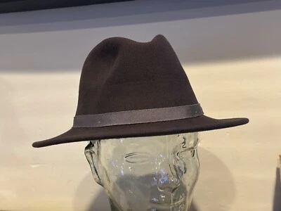 Country Gentleman Wilton Fedora 100% Lana EE. UU. Repelente al Agua Pizarra M ¡NUEVO! Foto 1 de 4