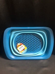 Delish - Over The Sink Expanding Collapsible Colander in Teal/Blue - Picture 1 of 6