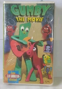 Gumby The Movie Pokey VHS 1995 Clam Shell Action Figure Broken Seal See Picture - Picture 1 of 9