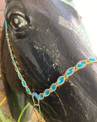 Araber Showhalfter ,Pferdeschmuck Perlen/ Strassblumen ,Foto , Pferd - Bild 1 von 4