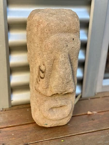 Large Old Pacific Islands carved stone Votive head New Guinea Oceanic tribal art - Picture 1 of 7